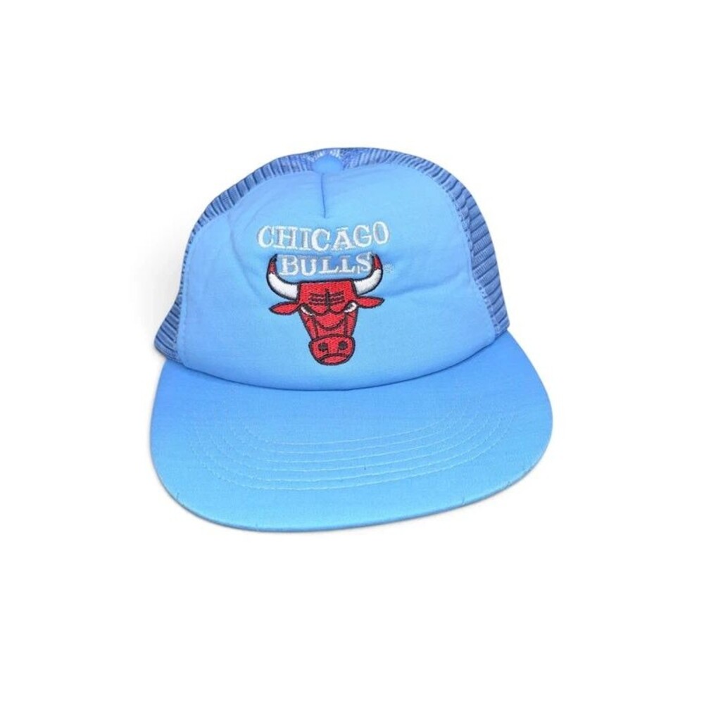 Vintage 90s Chicago Bulls Mesh Trucker SnapBack Hat Cap NBA